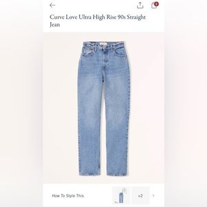 Abercrombie & Fitch CURVE LOVE the 90’s straight ultra high rise jeans